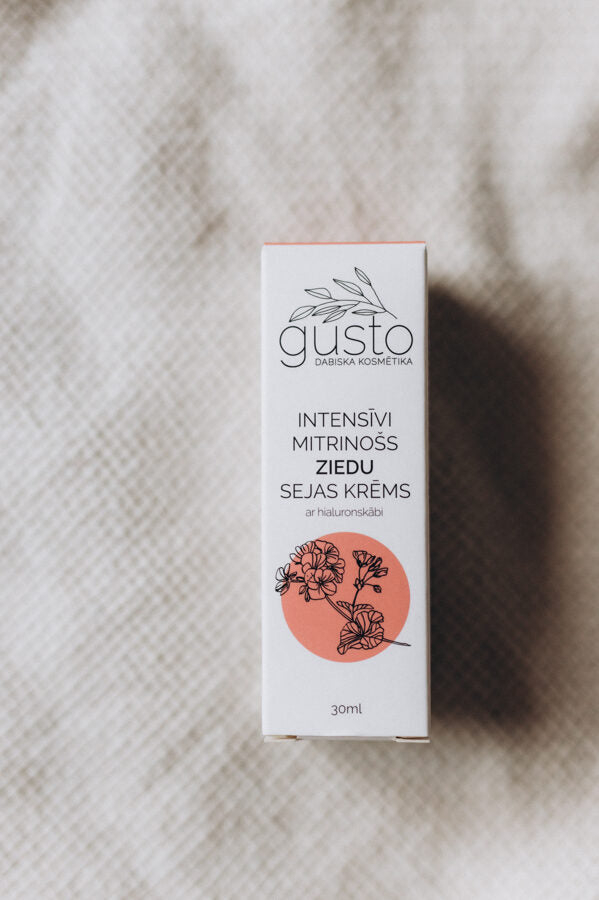 Gusto ziedu sejas krēms ar hialuronskābi, 30ml