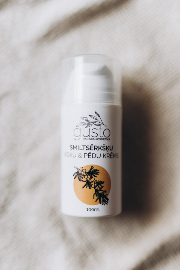 Gusto smiltsērkšķu roku un pēdu krēms, 100ml