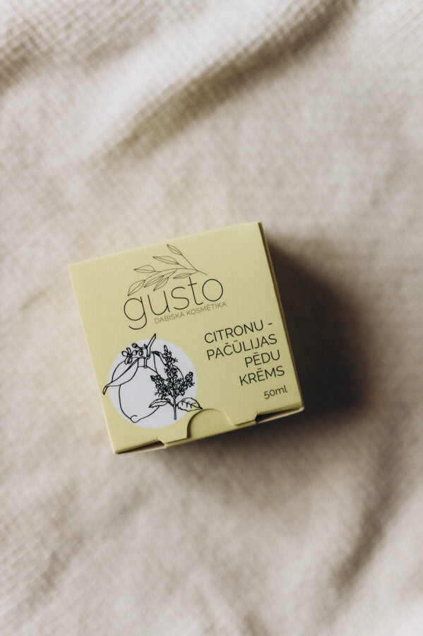 Gusto citronu un pačūlijas pēdu krēms, 50ml