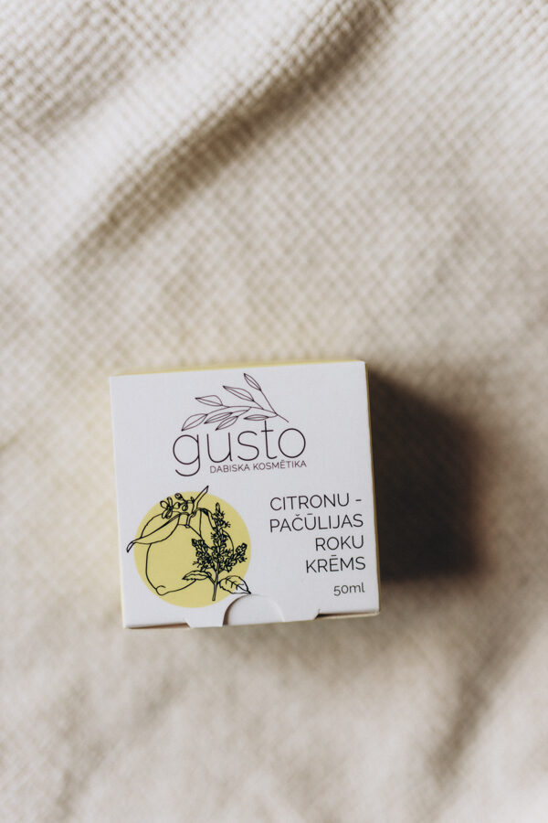 Gusto citronu un pačūlijas roku krēms, 50ml