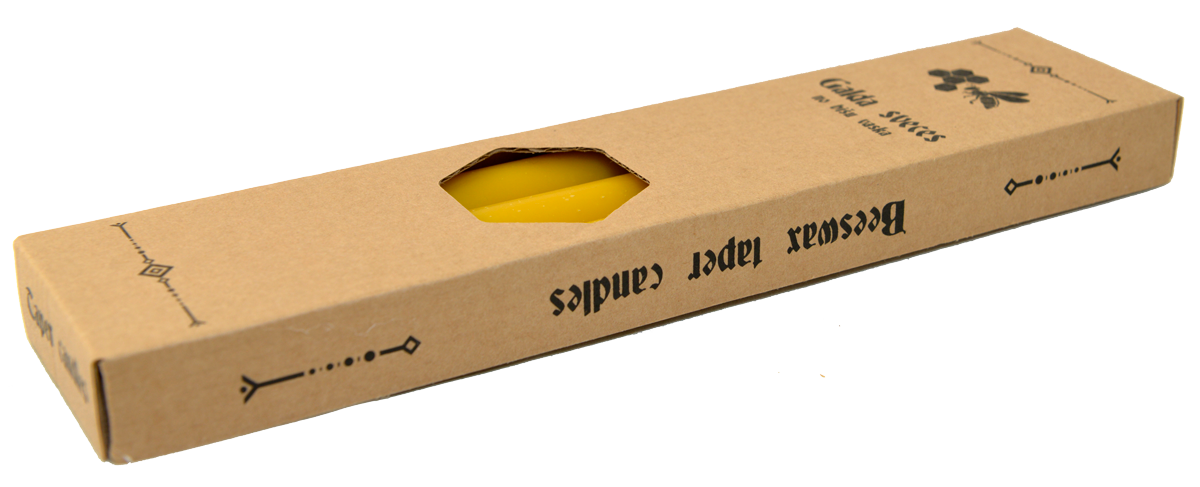 Emīlijas Bišu Vasks bišu vaska galda sveces, apaļas formas, 3gb.