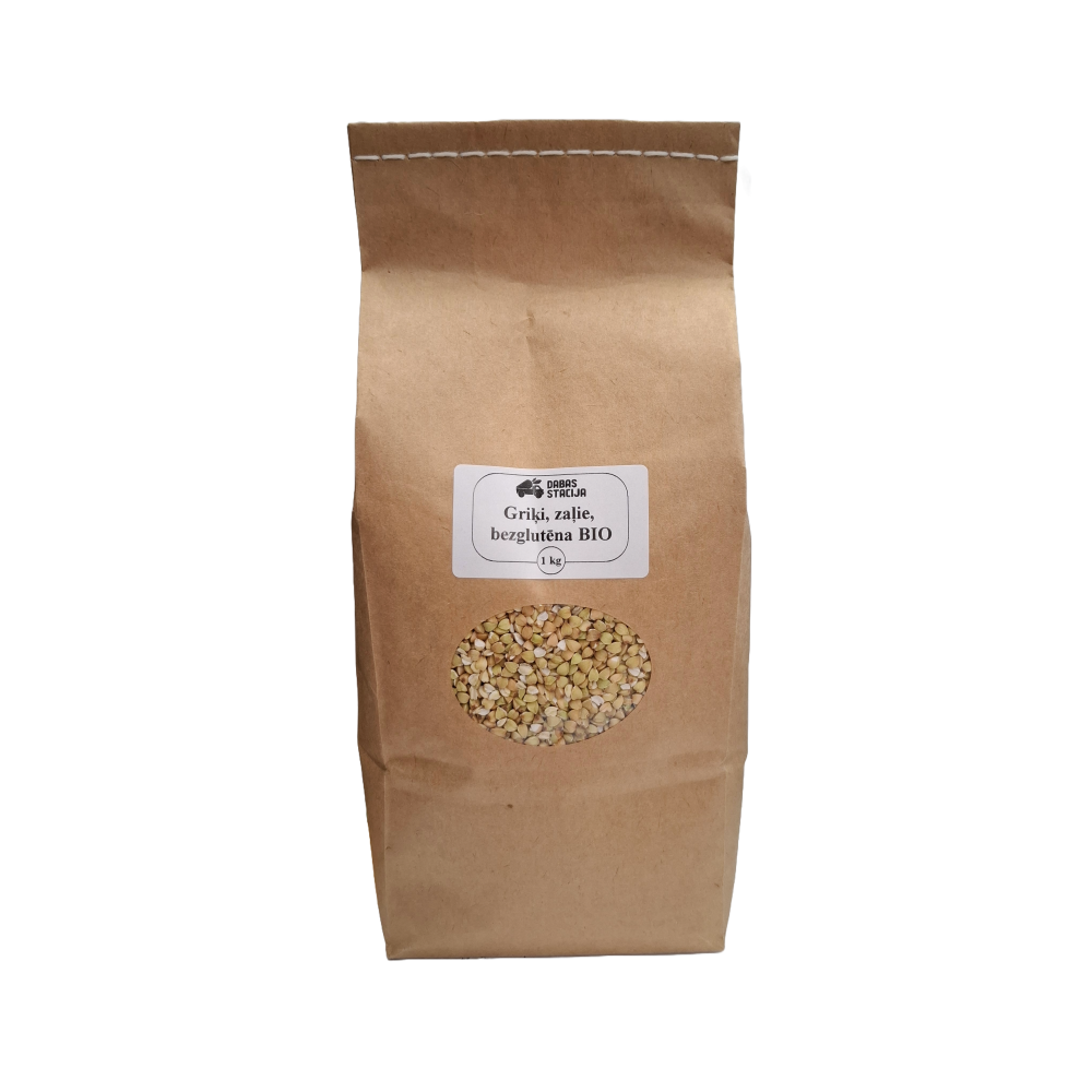 Dabas stacija BIO bezglutēna zaļie griķi, 1kg
