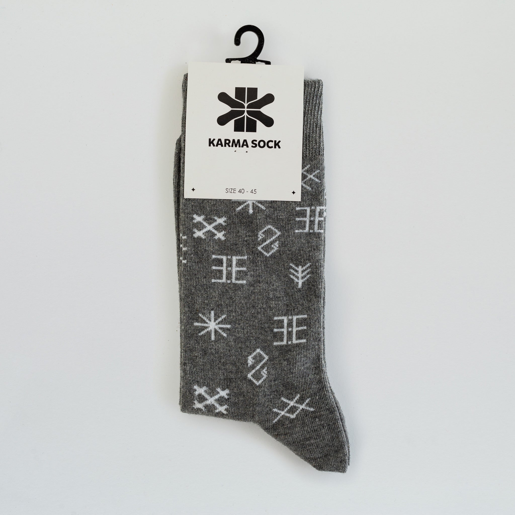 Karma Sock Latvietis zeķes 41-45. izmērs, pelēkas