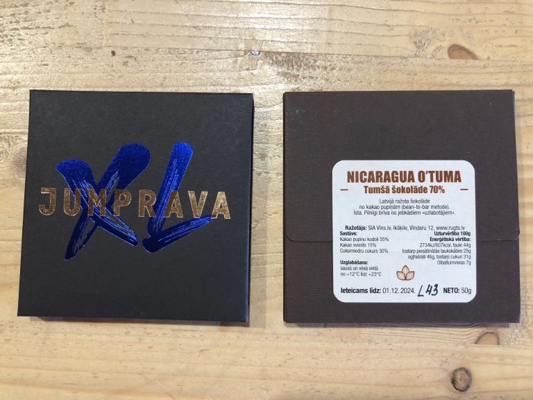 Rūgts! Nicaragua o`Tuma tumšā šokolāde 70% Jumprava XL, 50g