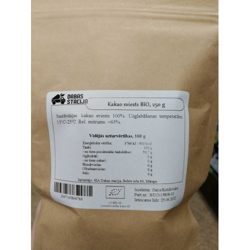 Dabas stacija BIO kakao sviests, 250g