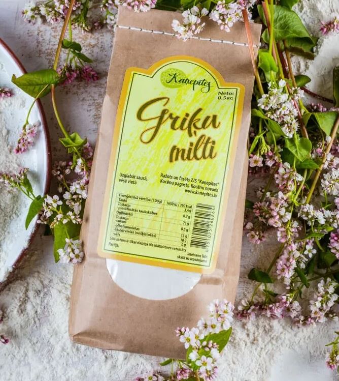 Kaņepītes BIO zaļo griķu milti, 500g