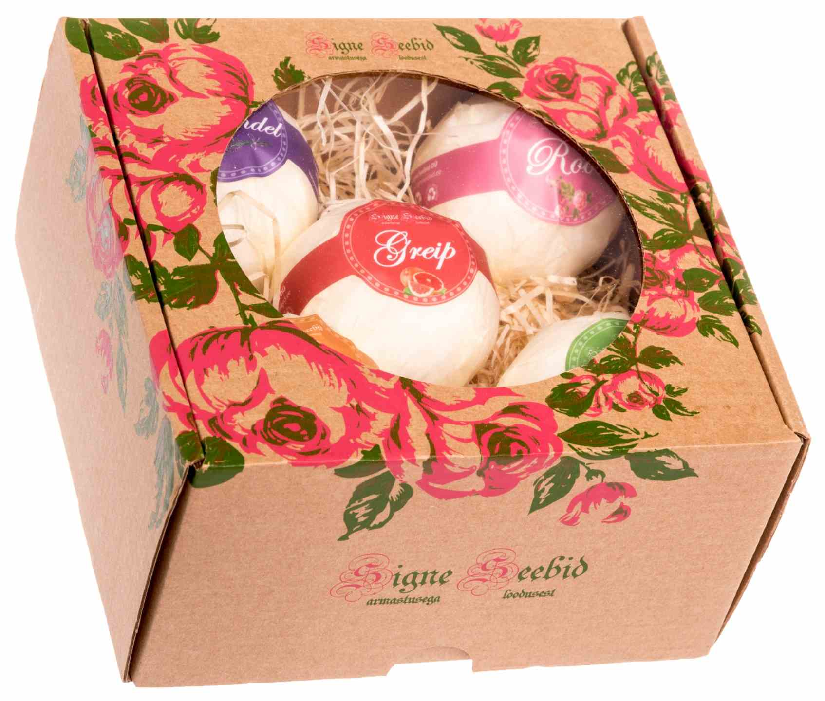 Signe Seebid dāvanu komplekts ar putojošām vannas bumbām, 5gb.