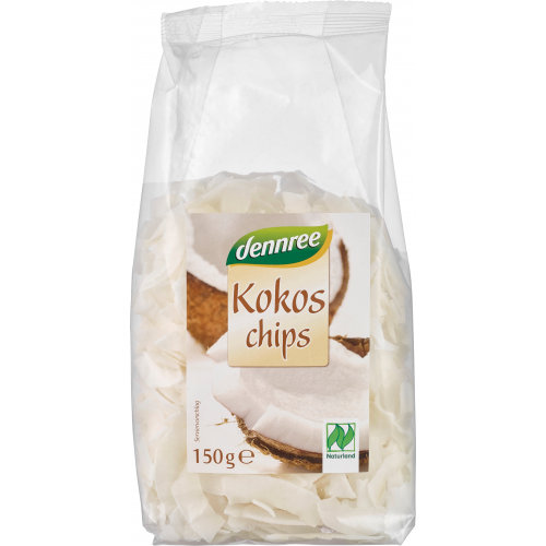 Dennree BIO kokosriekstu čipsi 150g