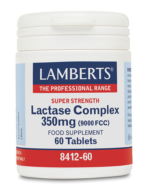 Lamberts uztura bagātinātājs Laktāzes komplekss 350mg (9000 FCC vienības), 60 tabl.