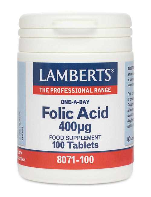 Lamberts uztura bagātinātājs Folijskābe 400µg, 100 tabl.