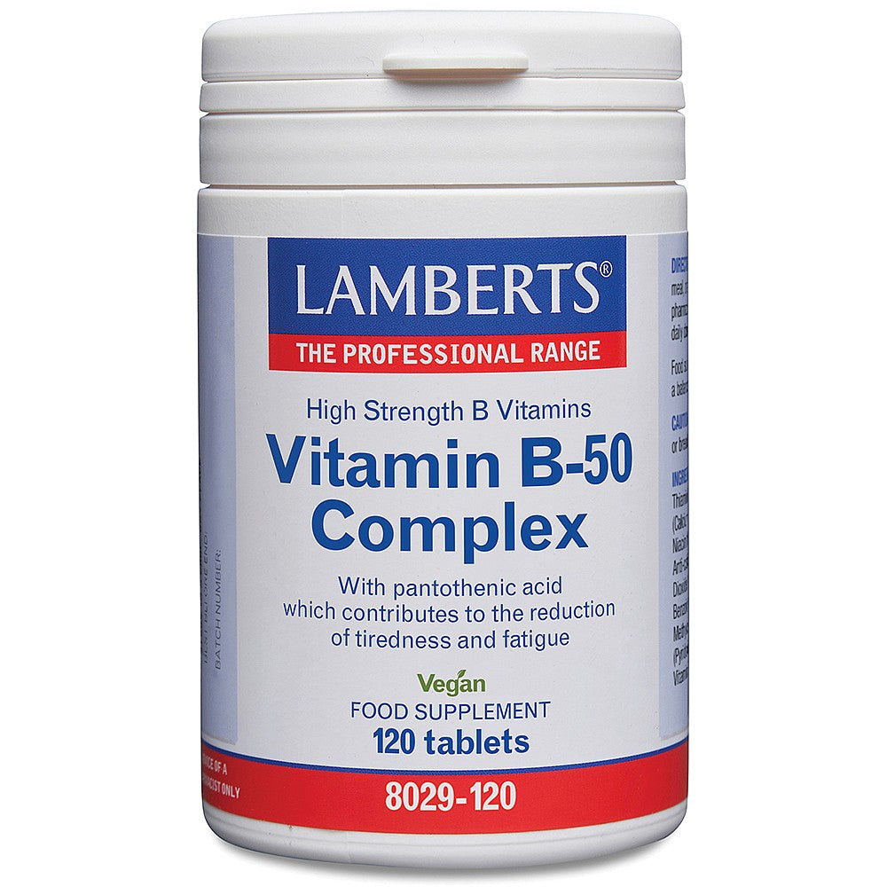 Lamberts uztura bagātinātājs Vitamīnu B-50 komplekss, 120 tabl.