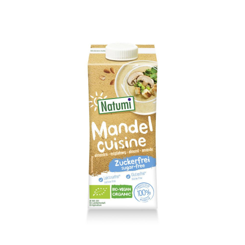 Natumi BIO mandeļu kulinārijas krēms bez cukura, 200ml
