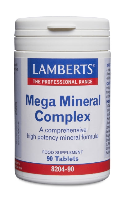 Lamberts uztura bagātinātājs minerālvielu komplekss Mega Mineral Complex, 90 tabl.
