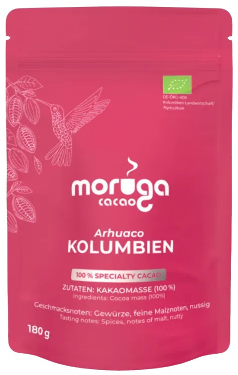 Moruga Cacao BIO ceremoniālais šķirnes kakao „Arhuaco Kolumbien“, 180g