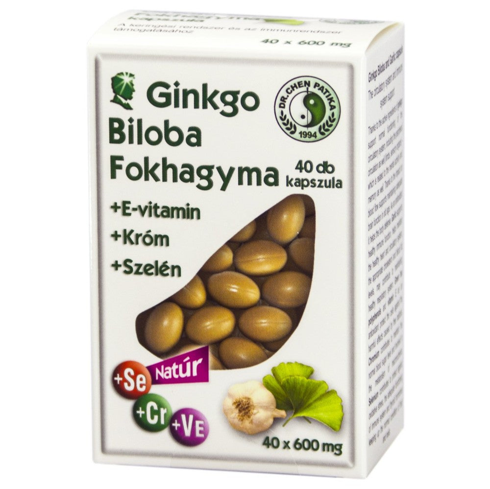 Oriental Herbs uztura bagātinātājs asinsrites sistēmas atbalstam Ginkgo Biloba ar ķiplokiem, 40 kaps.