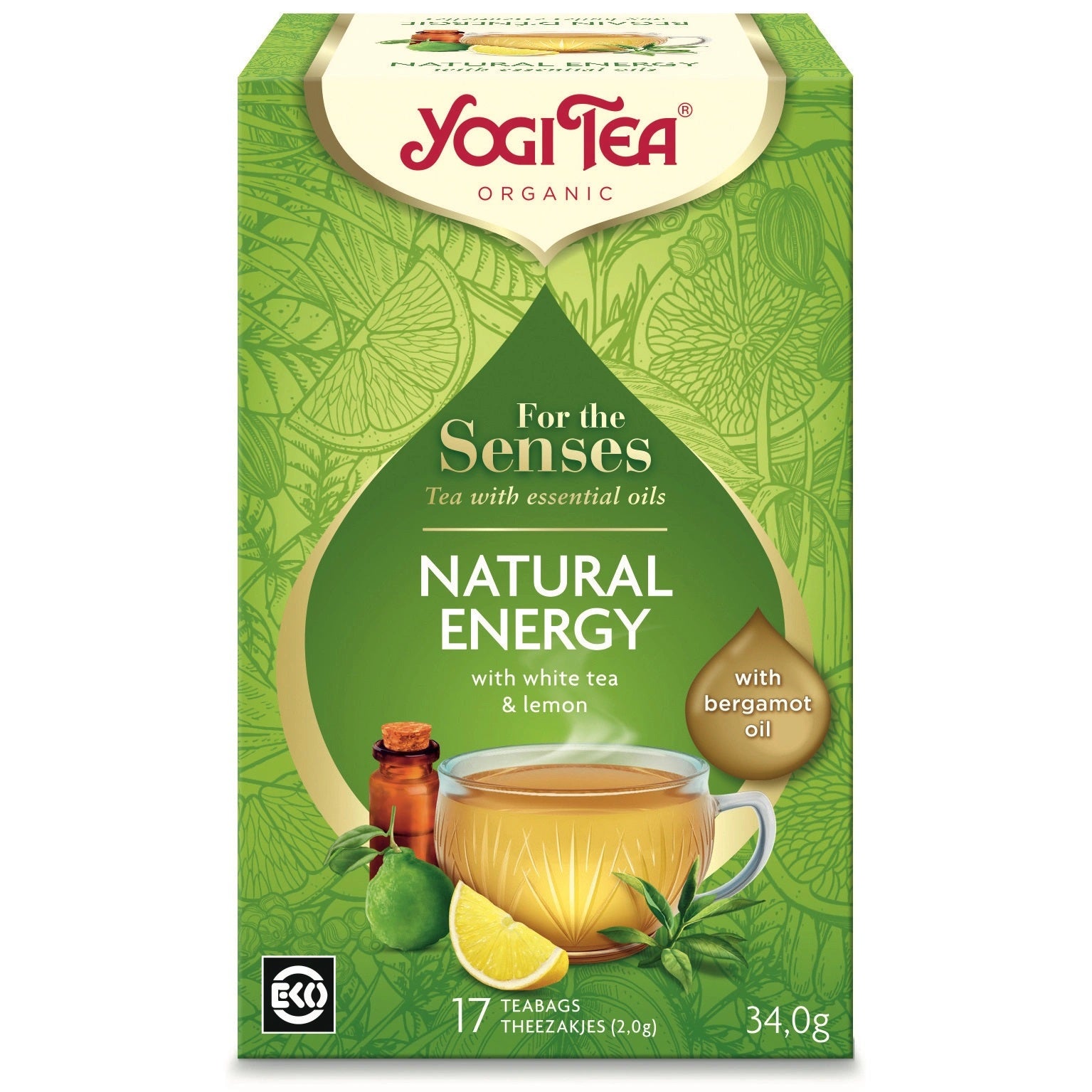 Yogi Tea BIO For The Senses tēja dabiskā enerģija "Natural Energy", 17pac./34.3g