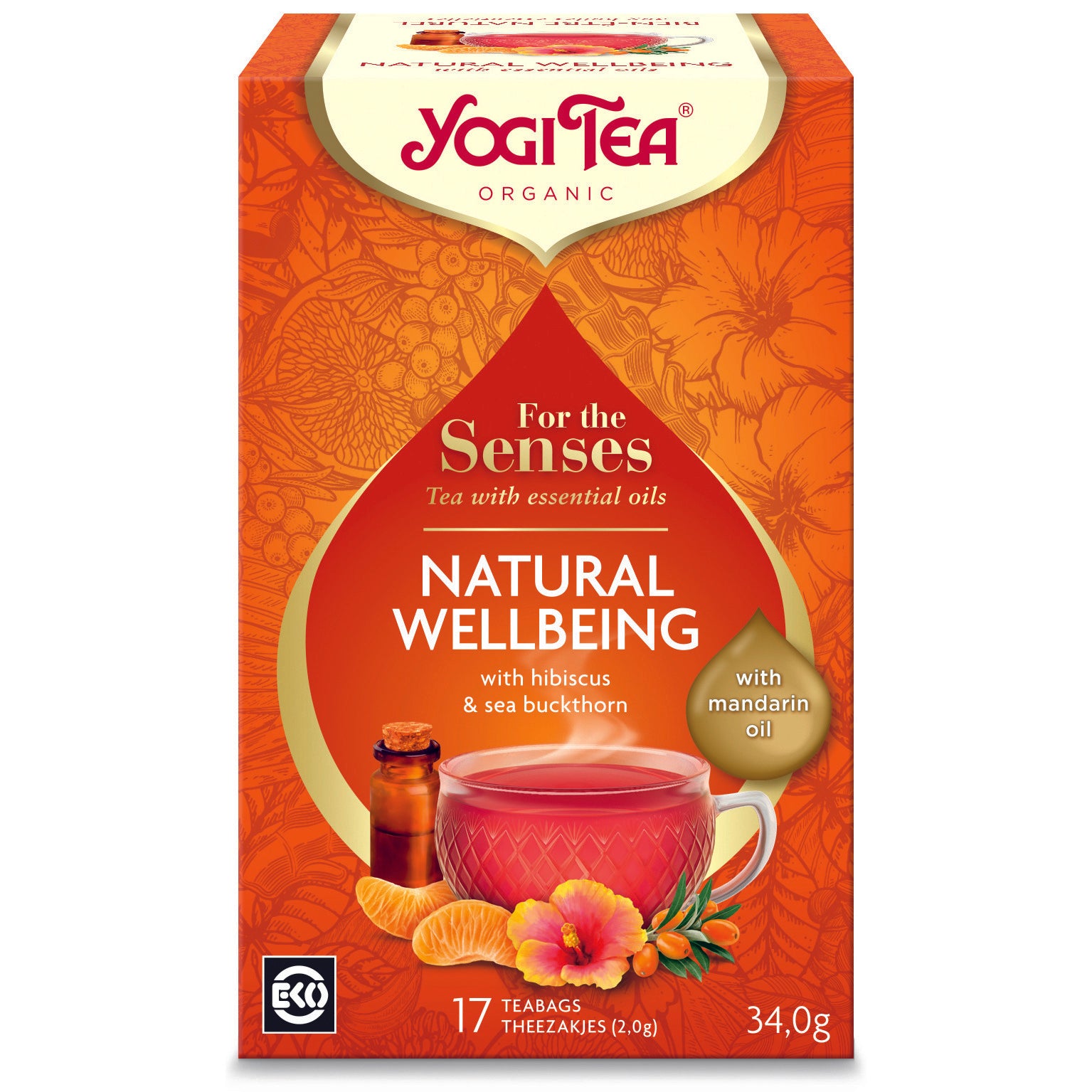 Yogi Tea BIO For The Senses tēja dabiskā labsajūta "Natural Wellbeing", 17pac./34.3g