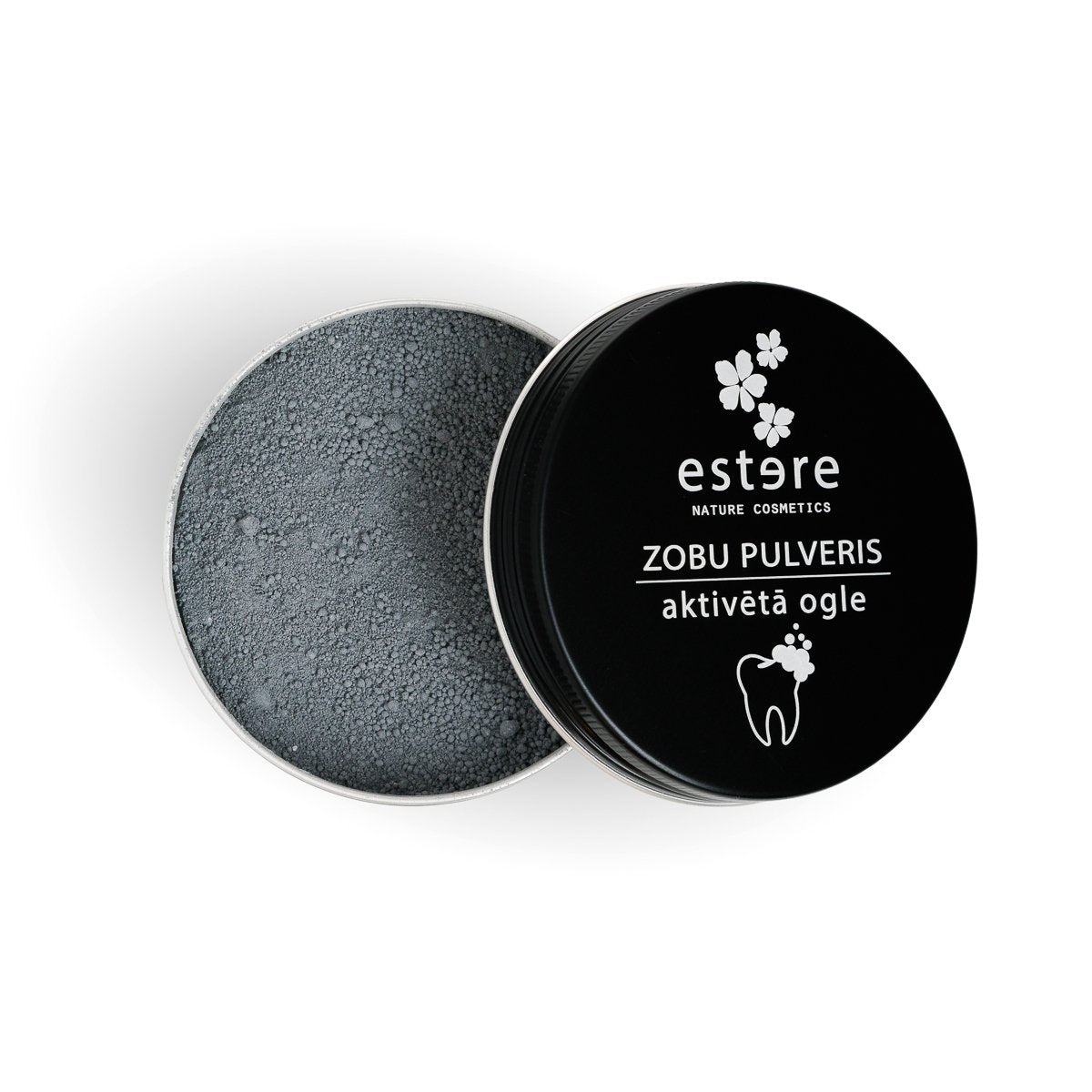Estere Nature Cosmetics zobu pulveris, "Aktivētā ogle" (putojošs), 35g