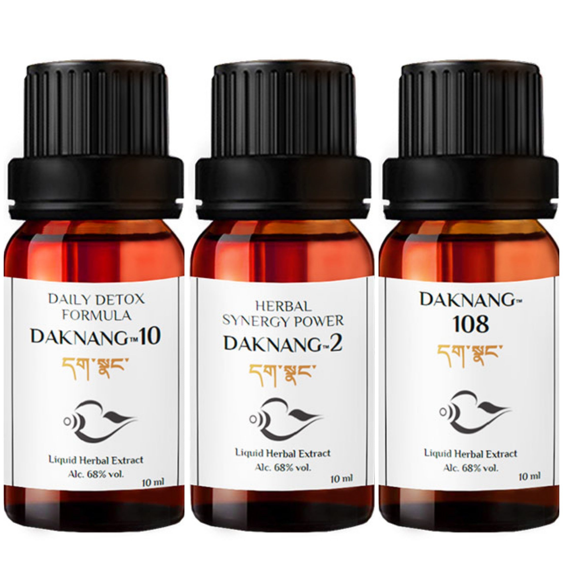 Daknang Detox uztura bagātinātāju komplekts atslodzes dienām, 3 x 10ml