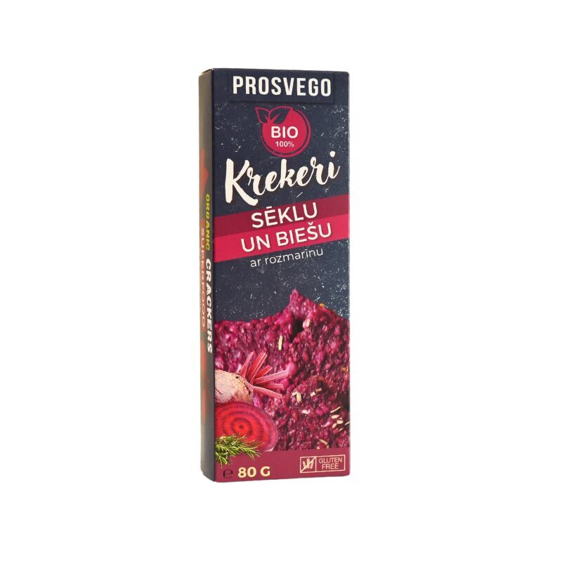 Prosvego BIO biešu krekeri ar rozmarīnu, 80g
