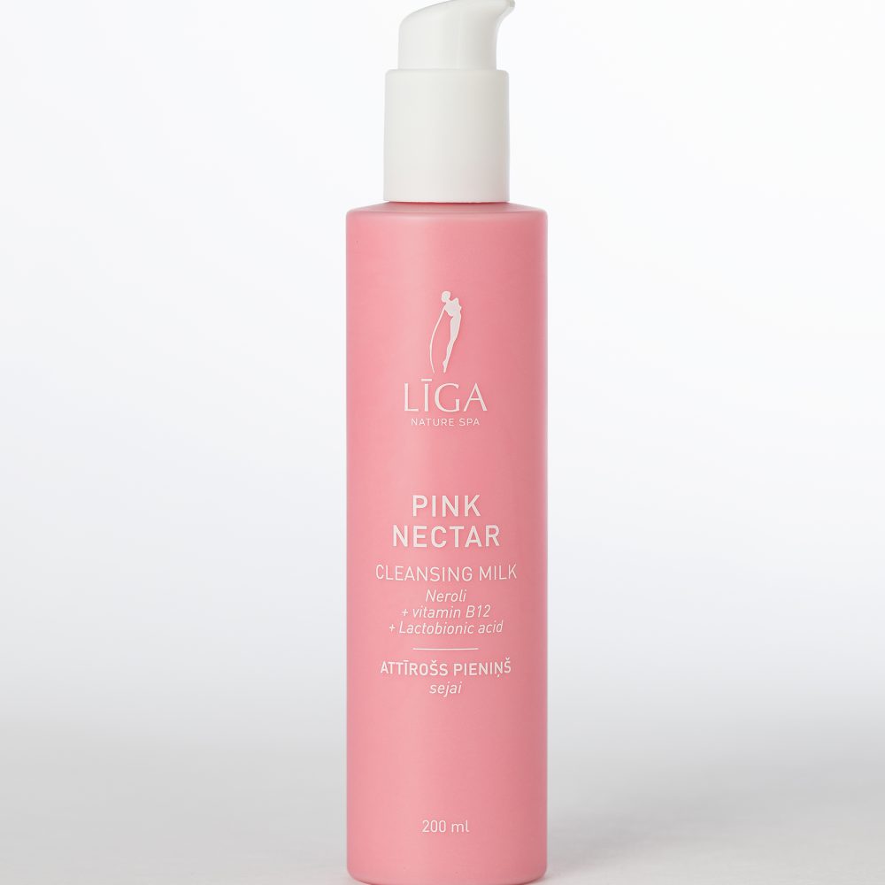 Līga Nature SPA attīrošais pieniņš ar laktobionika skābi un neroli Pink Nectar, 200ml