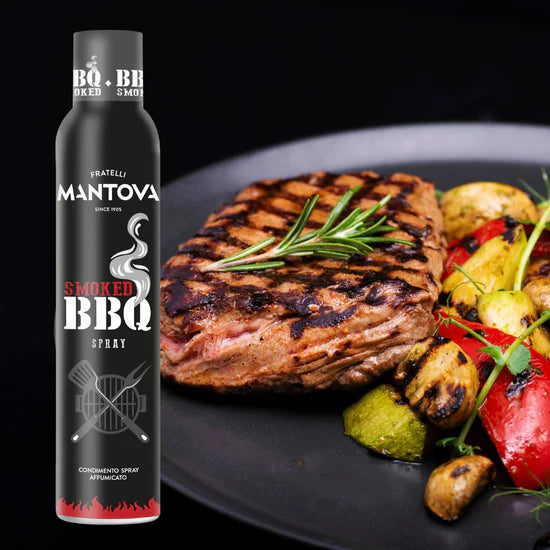 Mantova SMOKED BBQ izsmidzināmā eļļa – kūpināta BBQ garša grilēšanai, cepšanai un marinēšanai, 200ml