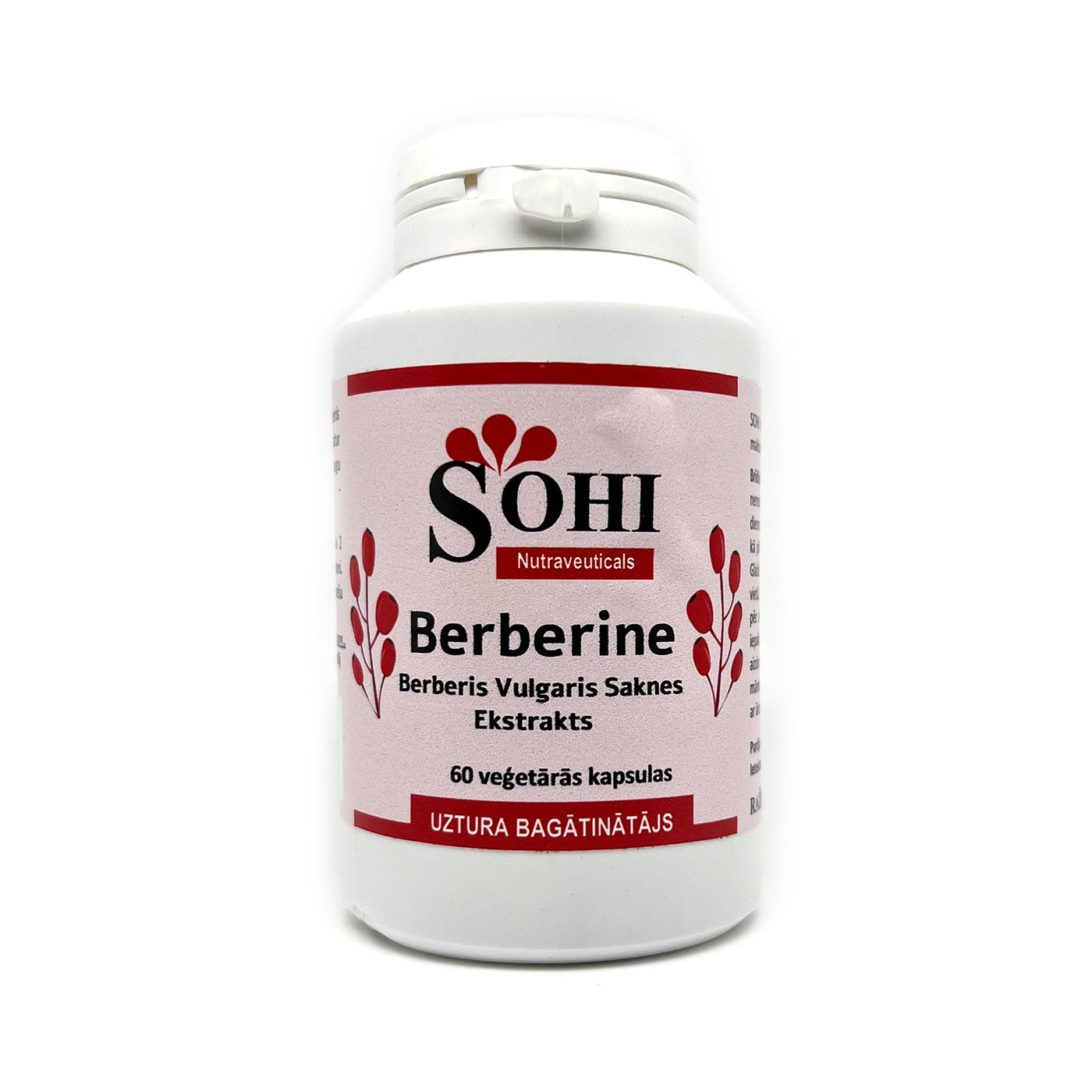 SOHI uztura bagātinātājs Berberine (berberīns) 500mg, 60 kaps.