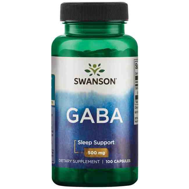 Swanson uztura bagātinātājs Gaba (Gamma aminosviestskābe) 500mg, 100 kaps.