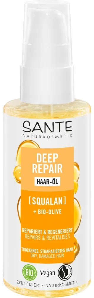 Sante Hair atjaunojoša matu eļļa ar skvalānu sausiem un bojātiem matiem Deep Repair, 75ml