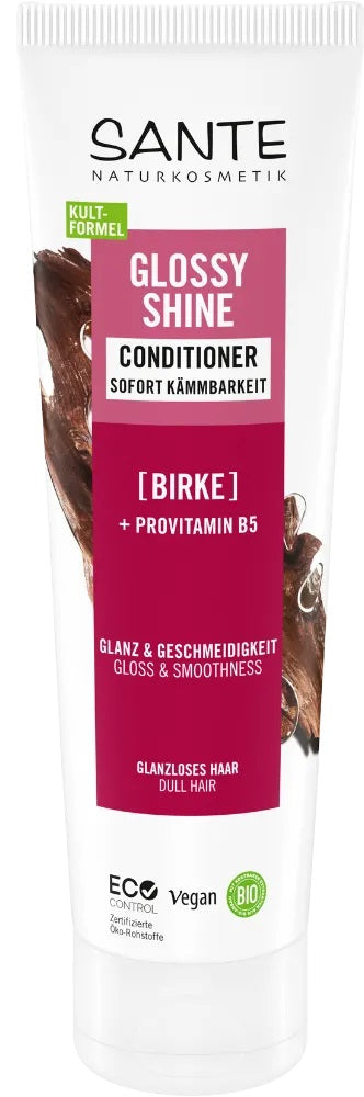 Sante Hair kondicionieris ar bērza lapu ekstraktu spīdumu piešķirošs Glossy Shine, 150ml