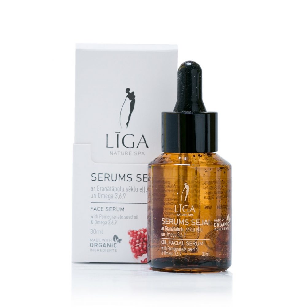 Līga Nature SPA serums sejai ar granātābolu sēklu eļļu un Omega 3/6/9, 30ml