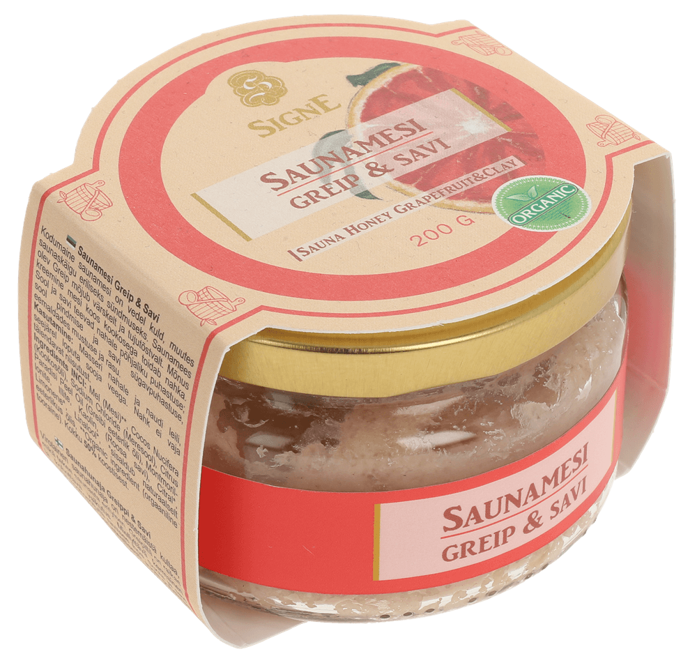 Signe Seebid saunas medus ar greipfrūta ēterisko eļļu un māliem, 200g