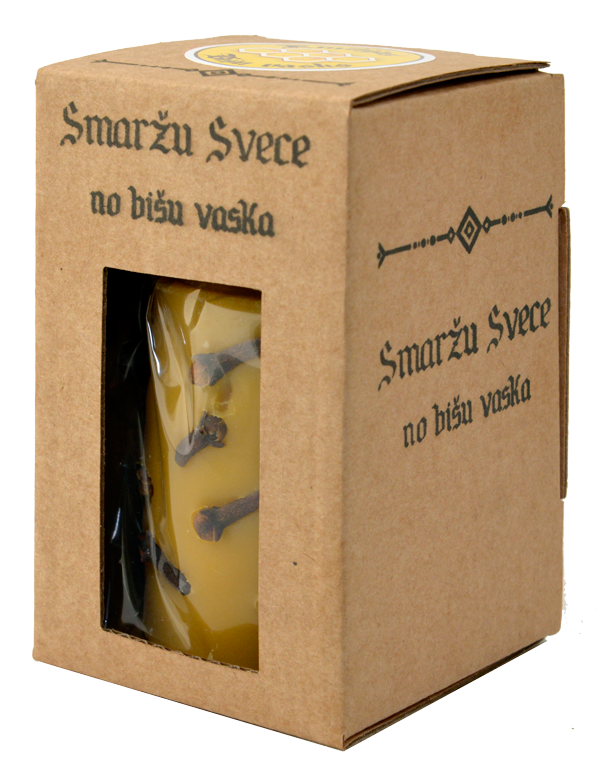 Emīlijas Bišu Vasks bišu vaska smaržu svece ar krustnagliņām