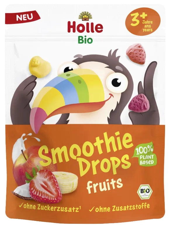 Holle BIO Smoothie Drops liofilizēti augļu biezeņa pilieni, 15g