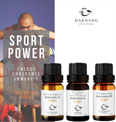 Daknang Sport Power, uztura bagātinātāju komplekts izturībai, enerģijai un imunitātei 3 x 10ml