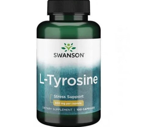 Swanson uztura bagātinātājs L-tyrosine (L-tirozīns) 500mg, 100 kaps.