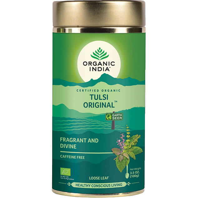 Organic India BIO svētā bazilika tēja Tulsi Original, 100g