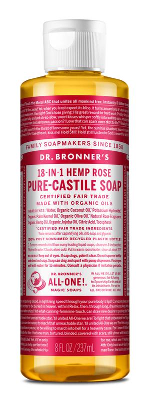 Dr. Bronner`s rožu šķidrās ziepes, 240ml