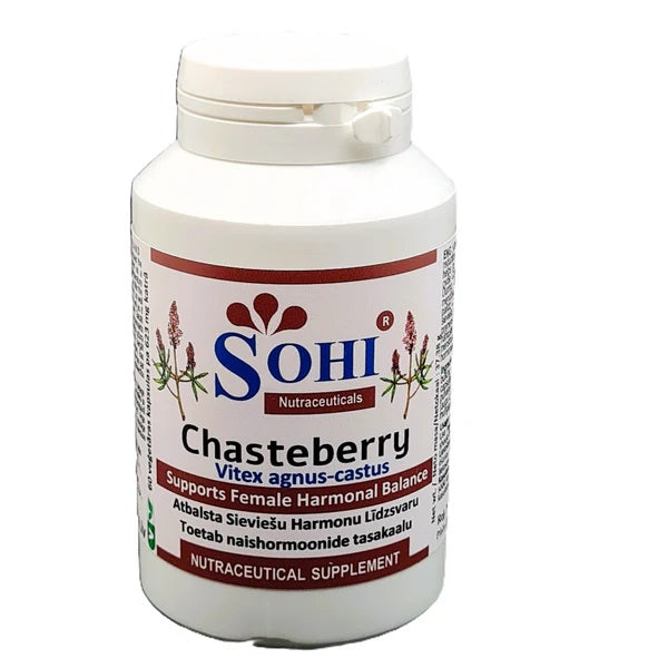 SOHI uztura bagātinātājs sievietēm Svētais vitekss (Chasteberry Vitex agnus castus), 60 kaps.