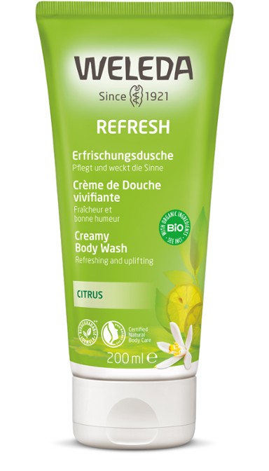 Weleda citrusu krēmveida dušas ziepes "Refresh", 200ml