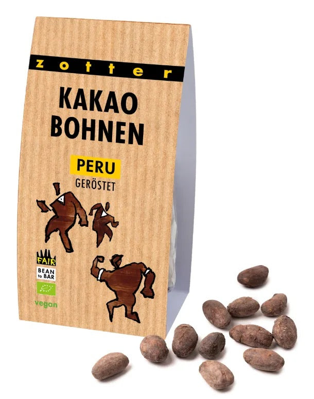 Zotter bio negrauzdētas kakao pupiņas, veselas, 100g
