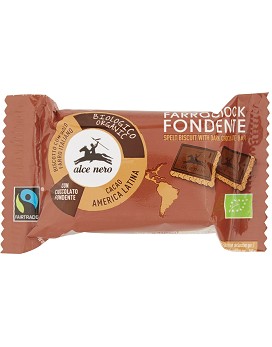 Alce Nero BIO plēkšņu kviešu cepumi ar tumšās šokolādes plāksnīti, 28g (2x14g)