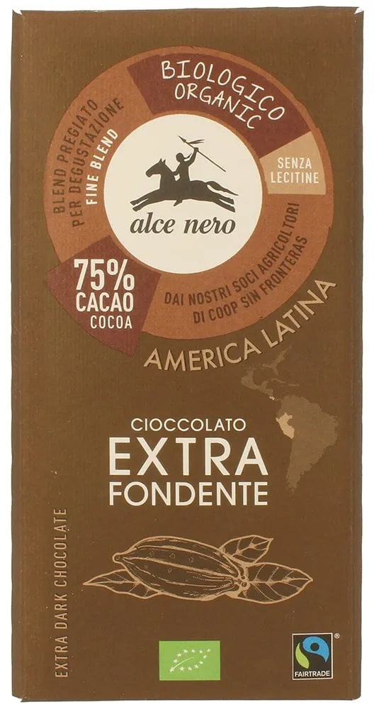 Alce Nero BIO 75% tumšā šokolāde, 100g