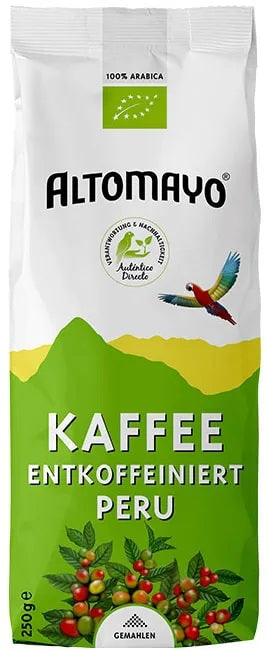 Altomayo BIO maltā kafija bez kofeīna Hochland Peru, 250g