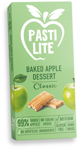 Pasti Lite ceptu ābolu deserts, bez pievienota cukura, 50g