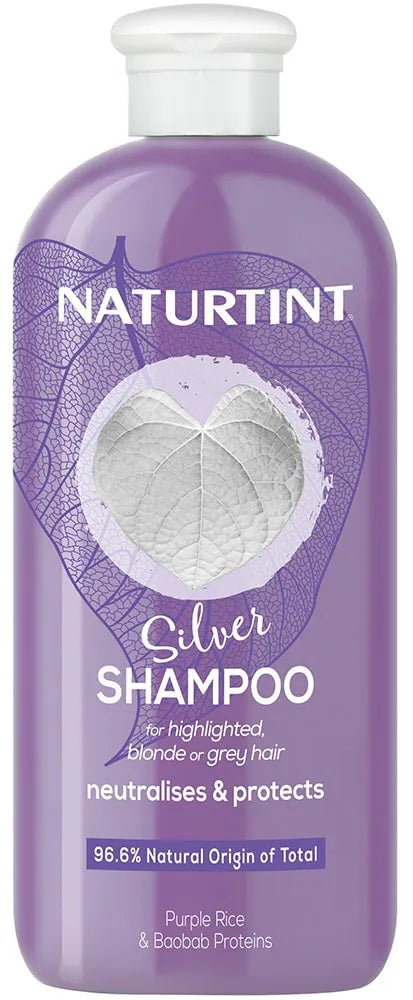 Naturtint dzeltenu toni neitralizējošs šampūns gaišiem, sirmiem matiem Silver, 330ml