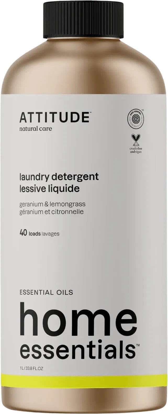 Attitude šķidrais veļas mazgāšanas līdzeklis ģerānijas un citronzāles aromātu, 1l