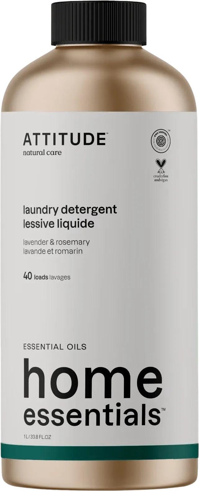 Attitude šķidrais veļas mazgāšanas līdzeklis lavandas un rozmarīna aromātu, 1l