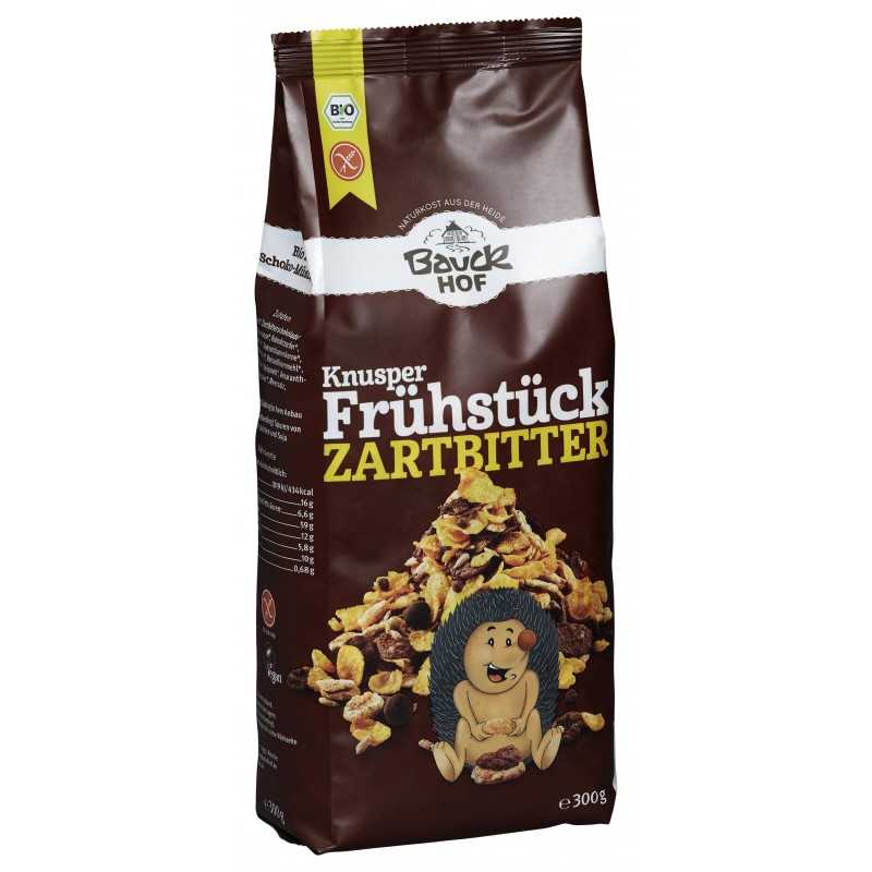 Bauckhof BIO bezglutēna kraušķīgās brokastis ar tumšo šokolādi, 300g