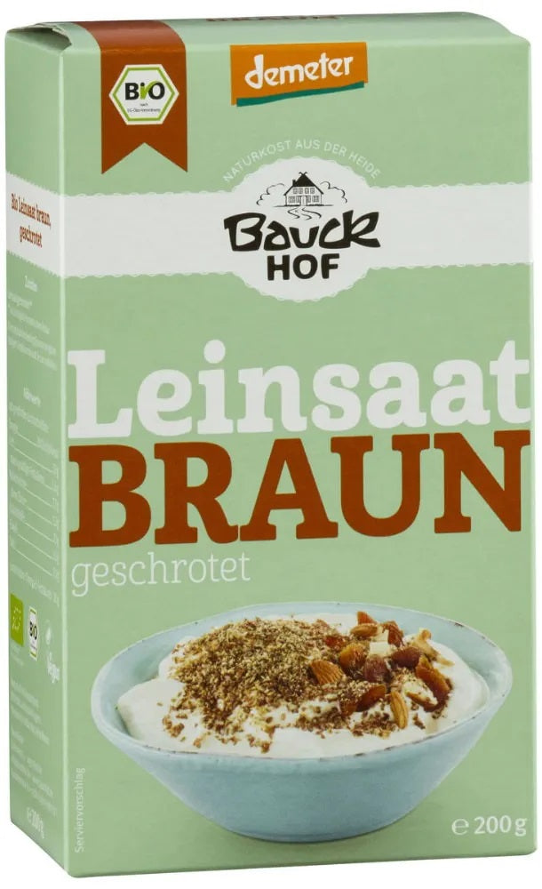Bauckhof BIO smalcinātas linsēklas, 200g